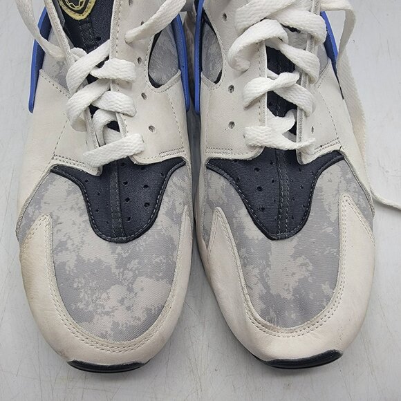 Nike Air Huarache Mens 10.5 Gray Blue Sneakers Social FC Athletic DR0286-100 - Picture 10 of 13